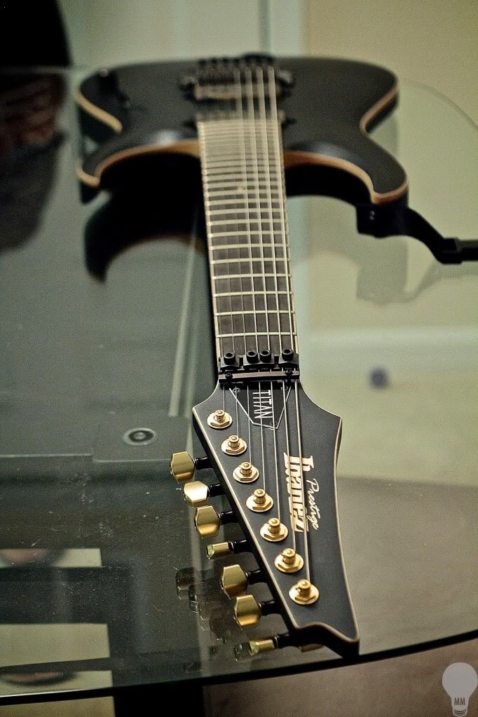 rileywasyes:  Jake Bowen’s Ibanez LACS “Titan” 7 string. I would literally