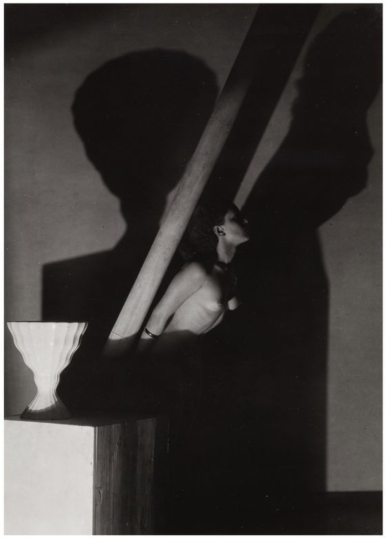hauntedbystorytelling:    František Drtikol ::  Nude study with geometric structures,