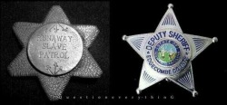 mattgorman:  nezua:  Never forget the foundation of Law and Order.  Reminder that this isn’t hyperbole or simply a picture of two similar badges, this is actual documented history: &ldquo;The genesis of the modern police organization in the South is
