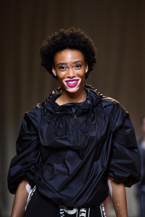 Winnie Harlow walks the runway during the H&M Studio show as part of the Paris Fashion Week on M