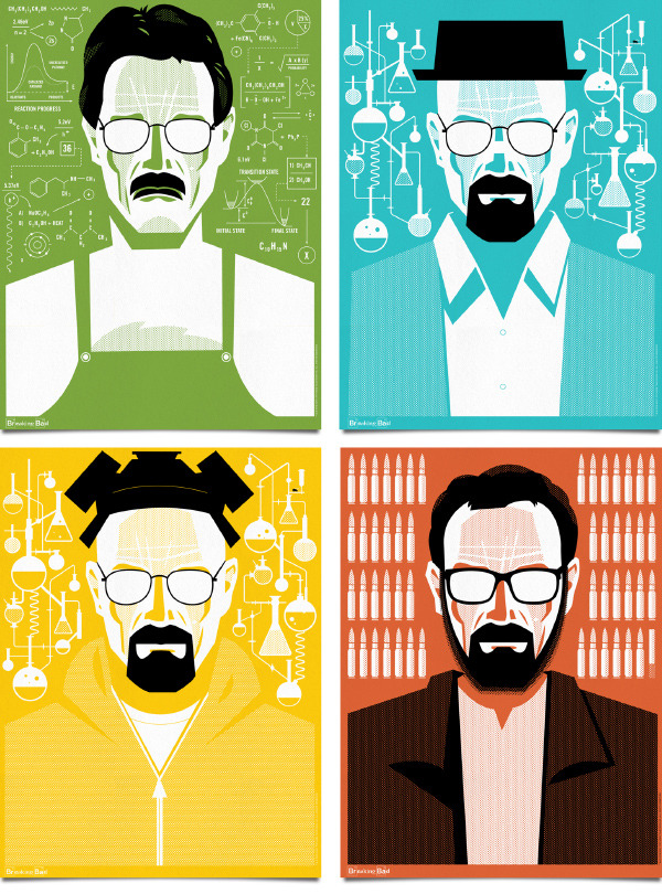 explore-blog:
“ Gorgeous minimalist Breaking Bad posters by graphic designer Ty Mattson, with a hint of Saul Bass.
”
Now that it’s over, it’s probably time I caught up with this show.