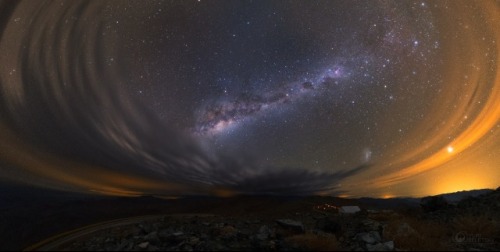 robertozod:  This is the Chilean “Atacama Desert” one of the clearest spots in the world to see the stars, and home to one of the largest telescopes on the planet.  Amazing