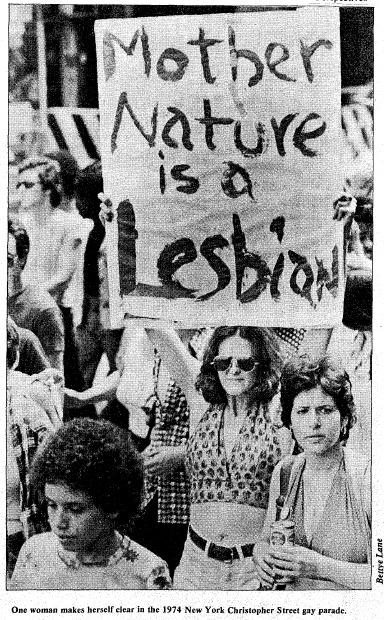 exgynocraticgrrl-archive-deacti: “Mother Nature is a Lesbian” - One woman makes