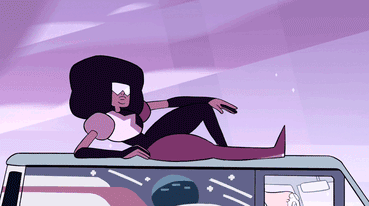 Garnet and Ice Bear practicing unsafe vehicle riding habits (but looking good doing it)