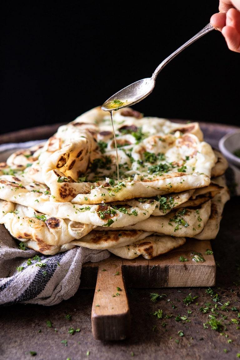 savorytoothgirl:  herbed garlic butter naan