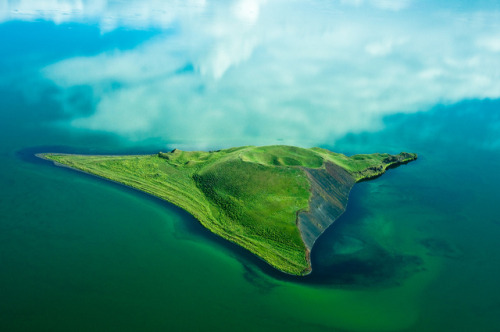 An island in Lake Mývatn, northern Iceland. Chris Zielecki.