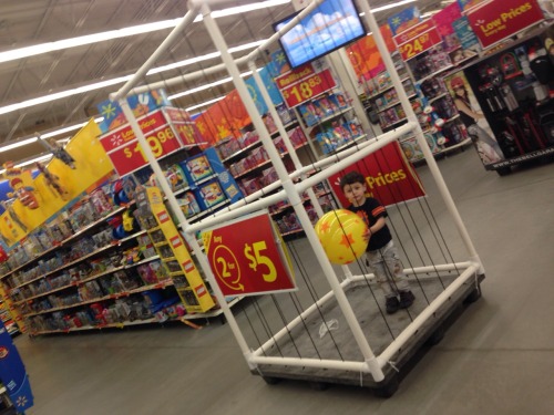 goddamit-evry1:  rehaunt:  okay so there was this one time i went to walmart with a friend and someone just left their kid in the ball cage and it looked like walmart was selling children paired with a ball for five bucks  Why are so sure they arent?