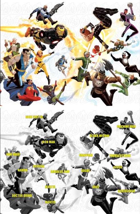 pinoyavengerassembles:Character Guide for Daniel Acuña’s Avengers 50th Anniversary Poster Click to enlarge.UPDATE: WOW! 1,700+ notes?! Thank you all so much! I hope you all appreciate these characters as much as I do! AVENGERS ASSEMBLE!