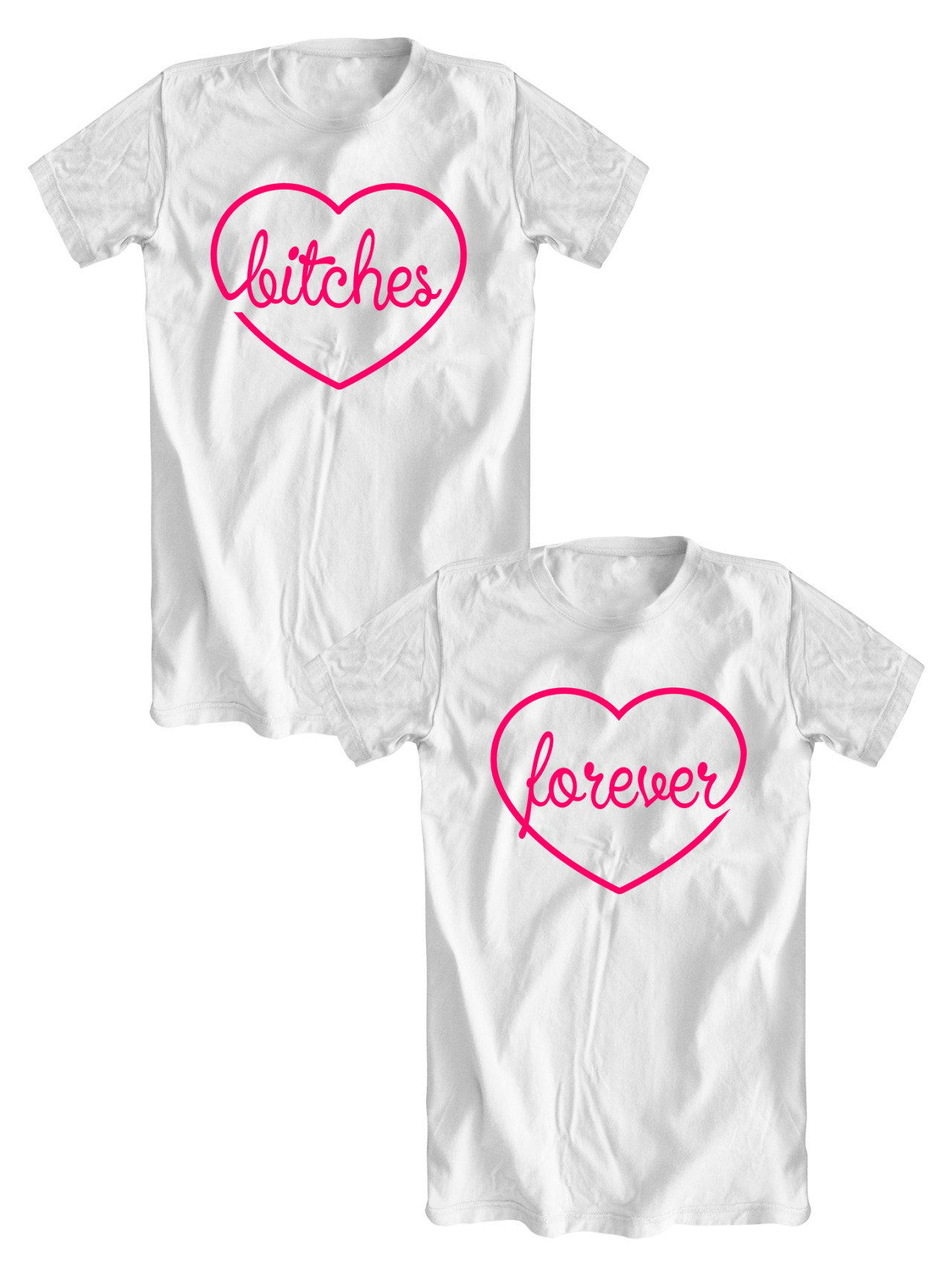 Best F**kin Bitches Pair Fashion BFF Friends T-Shirts Tops Tees Insta Tumblr