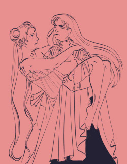 gabriellemkari:More Utena x Sailor Moon crossover sketch from twitter