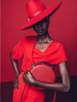 Exquisite-Blackness:  Red Hot: Nykhor Paul For Marie Claire South Africa   النوبي