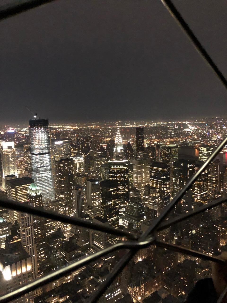 Empire State Building at night is a nice view and the breeze felt amazing haha