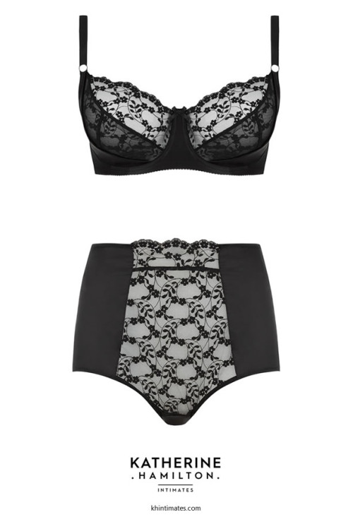 khintimates: Sophia Embrace classic elegance - delicate vintage inspired black lace and silk 26D to 