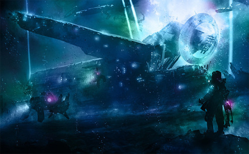 cinemagorgeous - Sci-fi concept art by Kenichiro Tomiyasu.