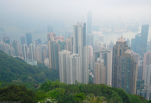 Gloomy landscapes. Hong Kong. April.