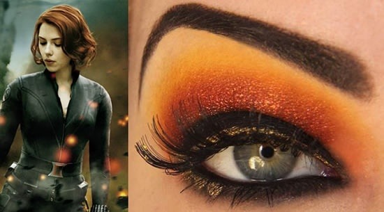 marcib0eze:Fab Superhero Makeup# 7 Black Widow EyesThick black eyeliner along with