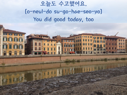 [Learn Korean] 오늘도 수고했어요. =You did good today, too