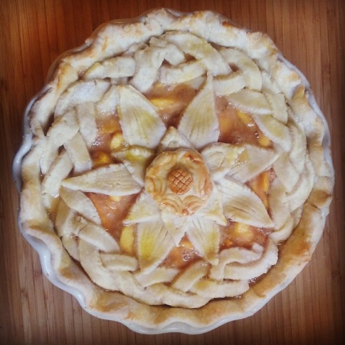 afemalesebastian:A peach pie I baked today. :)