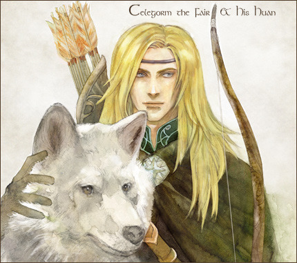 queenundomiel:Celegorm and Huan by *daLomacchi