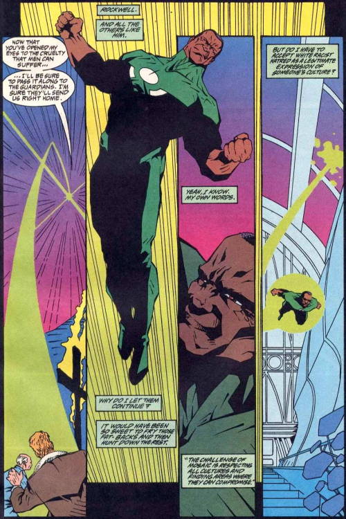superheroesincolor:  Green Lantern: Mosaic #12 (1992)   //  DC ComicsGreen Lantern (John Stewart)Story: Gerard Jones, art: Cully Hamner, Get it now here[ Follow SuperheroesInColor on facebook / instagram / twitter / tumblr ]