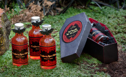 beatrice-spookiness:  cranberry spice infused vodka in a DIY coffin box by Rachel Beyer 