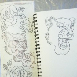 Lioness head study in progress. Design by