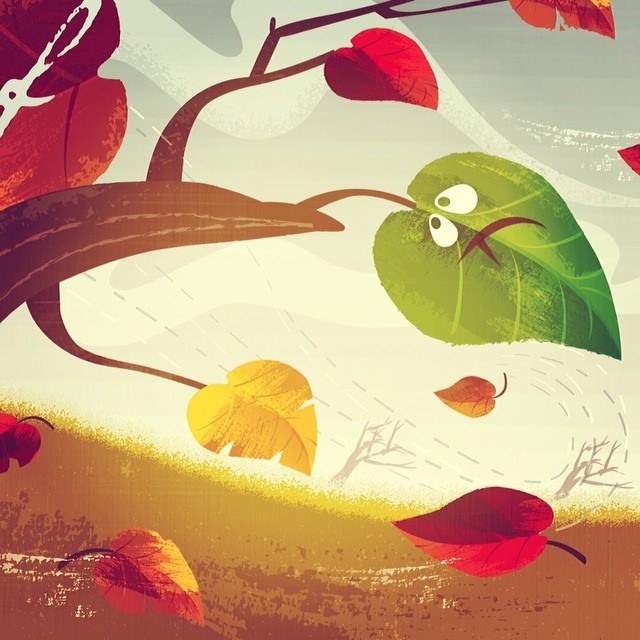 #illustration #kidlitart #autumn #leaf #NY14SCBWI