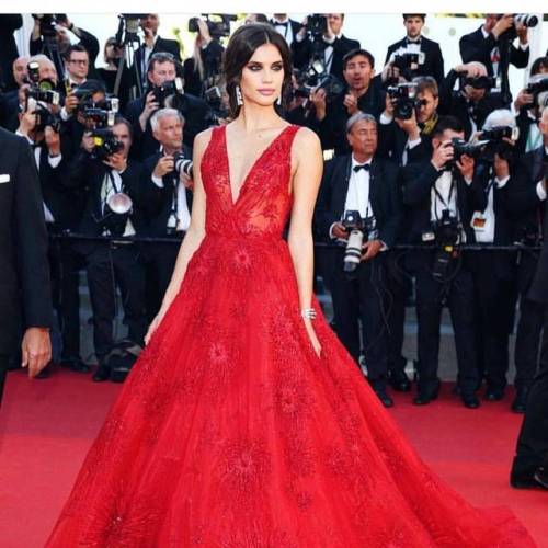 Amazing Sara Sampaio visited the Cannes 2017Do you like tgis dress from Zuhair Murad?#fashion #d