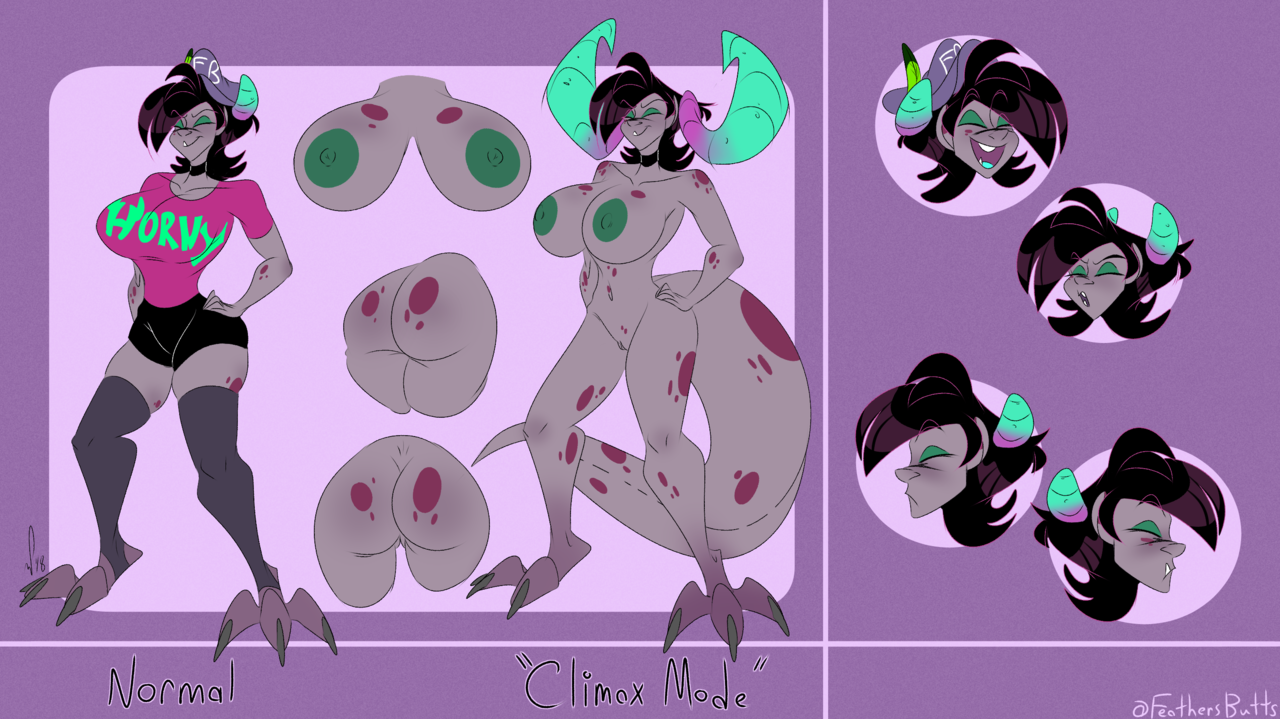 feathers-butts:  I made a proper ref for Feebee. So if any of yall’s wants to draw