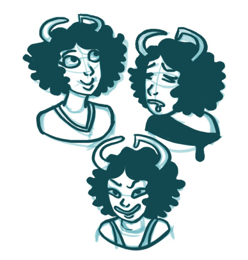 @deadlydoodles suggested I do some expression exercises to loosen up, so I did some with my fave fan