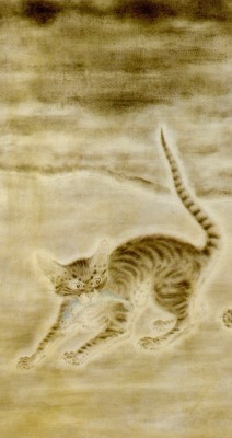 art-nimals: Léonard Tsuguharu Foujita, Three cats, 1932, natural pigment on paper, source