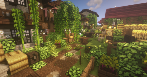 mel0nbird:Tomonoura Community Farm in my town on @bittercraftmc !! (ꈍ ᴗ ꈍ✿)