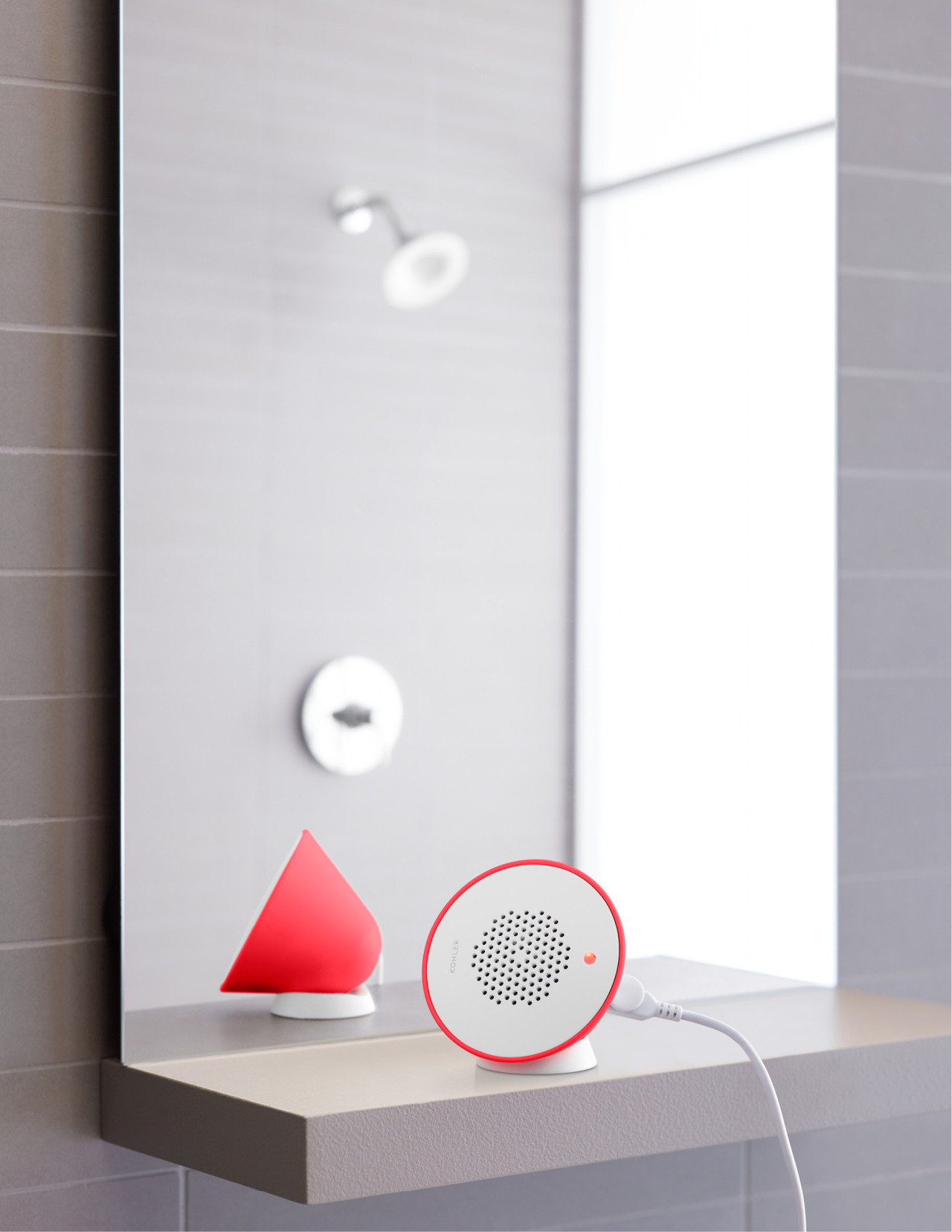 kohler:  Pop Moxie out of the shower and take it with you everywhere. Get your own