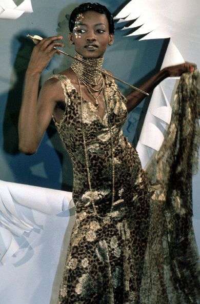 a state of bliss on Tumblr: Oluchi Onweagba @ Christian Dior Spring/Summer  1999 Haute Couture
