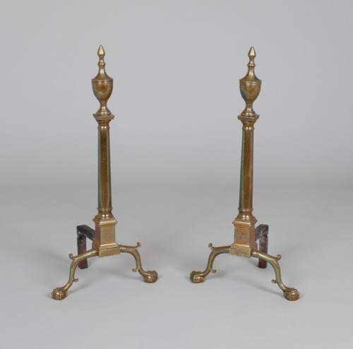 aic-american: Andirons, Artist unknown, 1790, Art Institute of Chicago: American ArtRestricted gift 