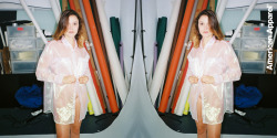 Americanapparel:  Laureen Wearing The Organdy Oversized Button-Up. Spring 2014.