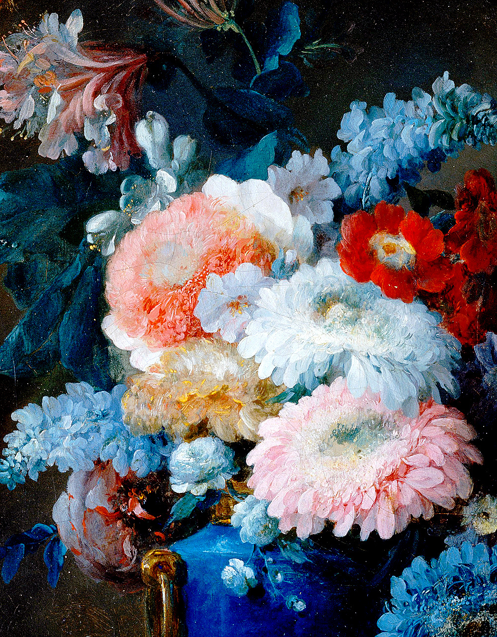 arsantiquis:  Vase of Flowers and Conch Shell (detail), Anne Vallayer-Coster. 