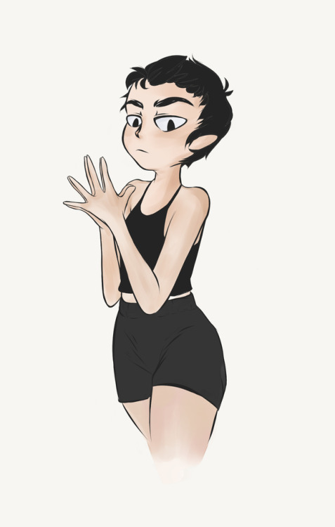 fanart of my outfit yesterday (sans shorts grinches)