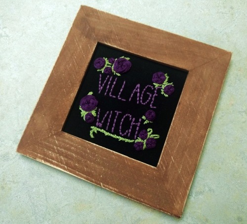  VILLAGE WITCH | 3-inch Framed Hand Embroidery Art $25My latest embroidery practice piece turned out