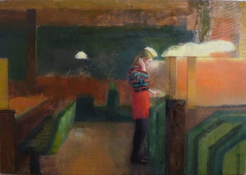 Bar   -   Alejandra CaballeroSpanish,  b. 1974-Oil on canvas, 81 x 116 cm.