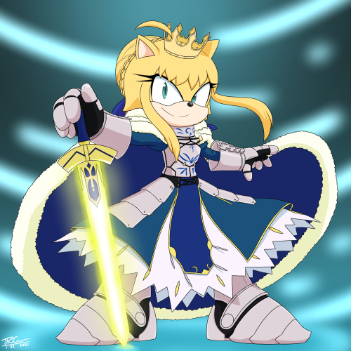 Art comm for someone on Twitter who wanted to see Artoria from the Fate series drawn as a character 