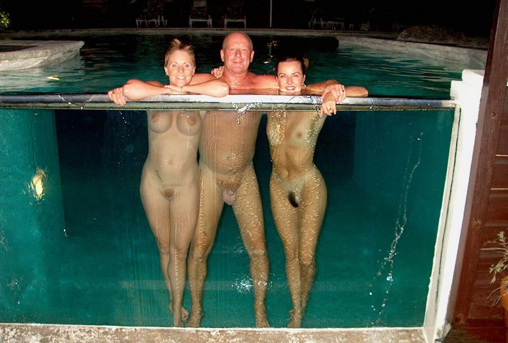 Naked at public pool milf