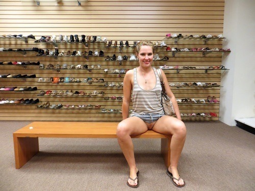 fittingroomgirls:  Not in a fitting room, but close 
