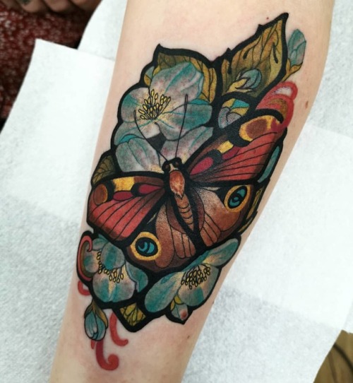 Stained glass butterfly from this week. Get in touch if you’d like something similar #stainedg