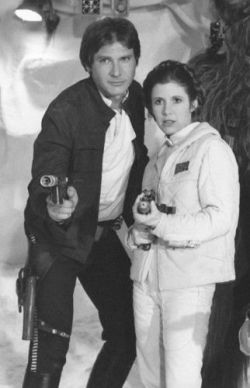 theorganasolo:  Carrie Fisher and Harrison Ford on the set of The Empire Strikes Back
