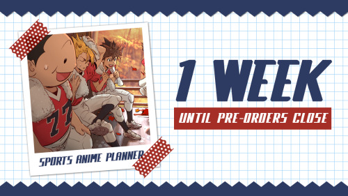 ATTENTION SPORTS ANIME ENTHUSIASTS⏳ Time&rsquo;s running out: there&rsquo;s only 1 week left