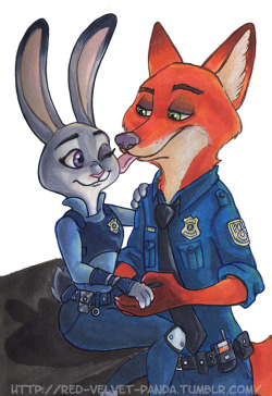 red-velvet-panda:Canoodling on the Job! Probably absolutely not allowed. I needed some Officer Nick and Judy love in my life after @rem289 And @aoimotion ‘s latest comic. Nooo Judy! Jack is cool but Nick is cooler! Just look at his tail! XD XD XD&lt;3!