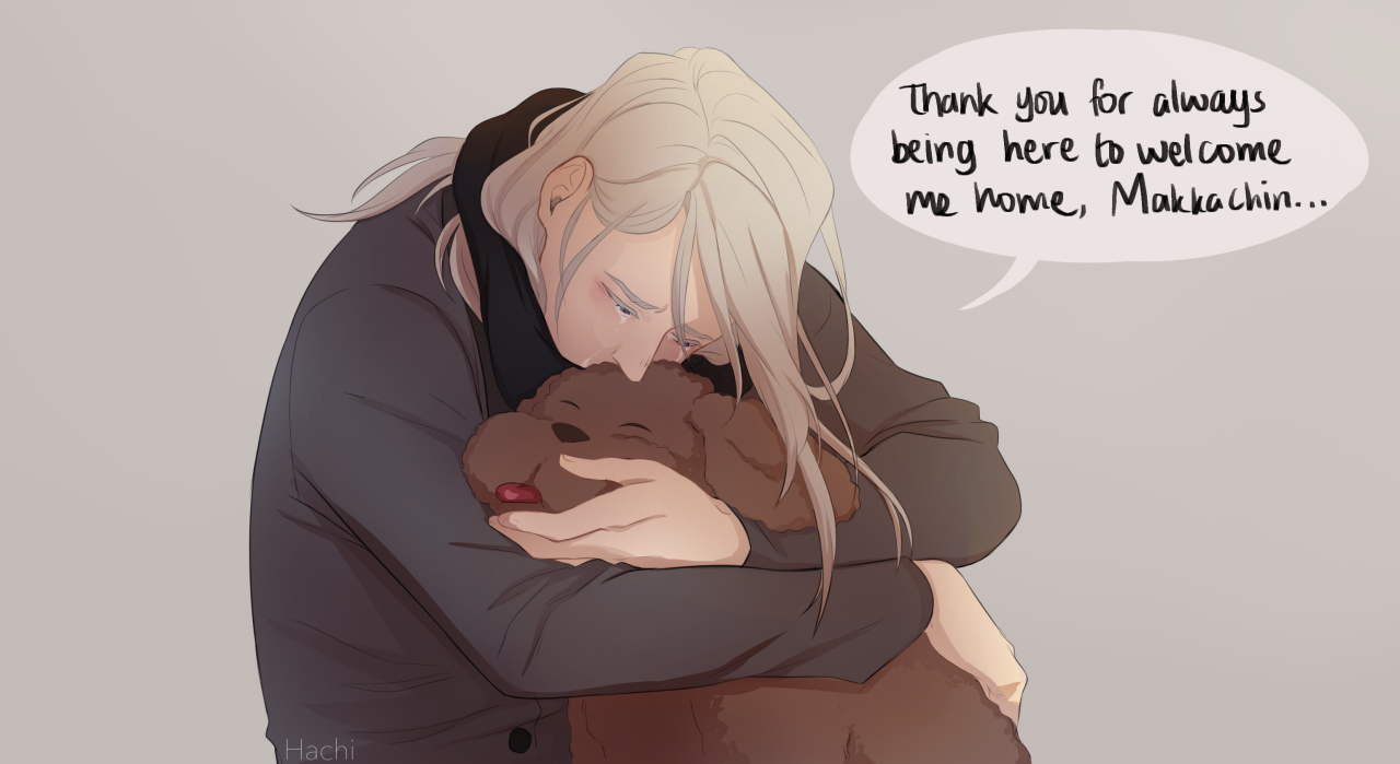 hachidraws:What if Viktor got Makkachin so he’d have a companion to come home to