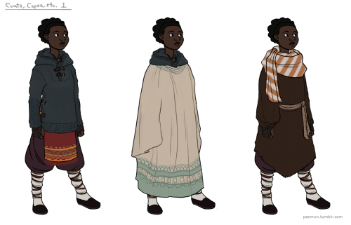 pacnrun: Some outfit concepts for my Daggerfall hero, Samayah. Since Daggerfall is pre-Morrowind and