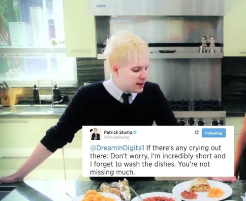 Porn photo caitertothotdish:  Patrick Stump + Tweets